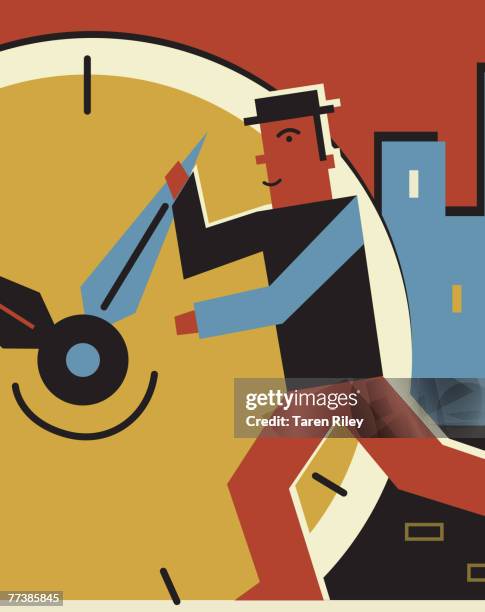 tri0171 - time clock stock illustrations