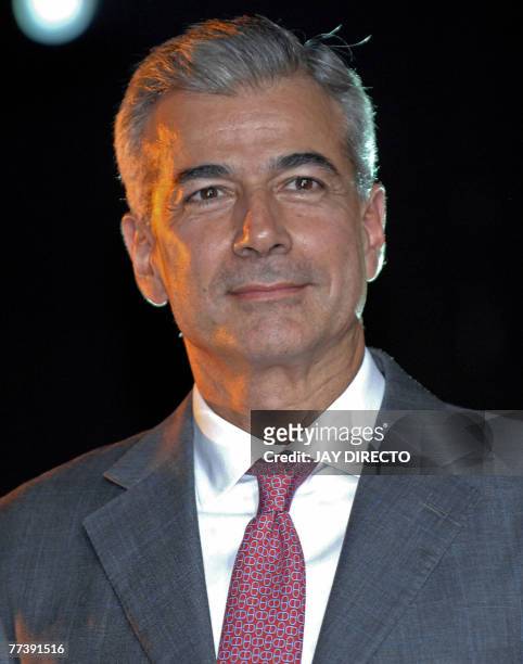 In this photo taken 15 October 2007, Zobel de Ayala , chairman of the board of property firm Ayala Land, attends the launch of an Ayala Land-run...