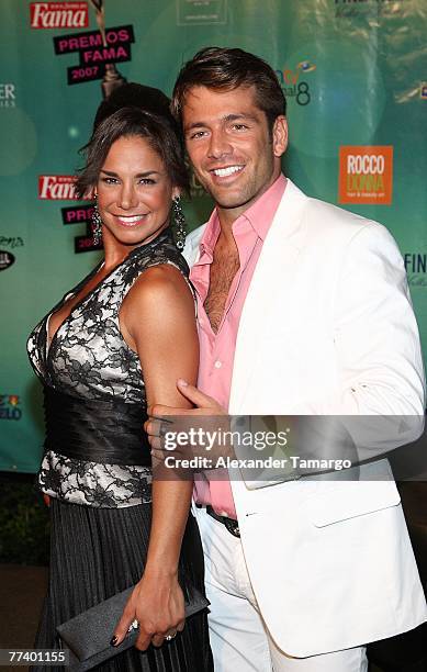 Liz Vega and Federico Diaz arrive at the Fama Awards on October 17, 2007 in Miami Beach, Florida.