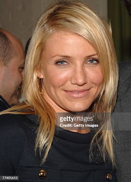Actress Cameron Diaz attends a party for Robin Bell at STK on October 15, 2007 in New York City.