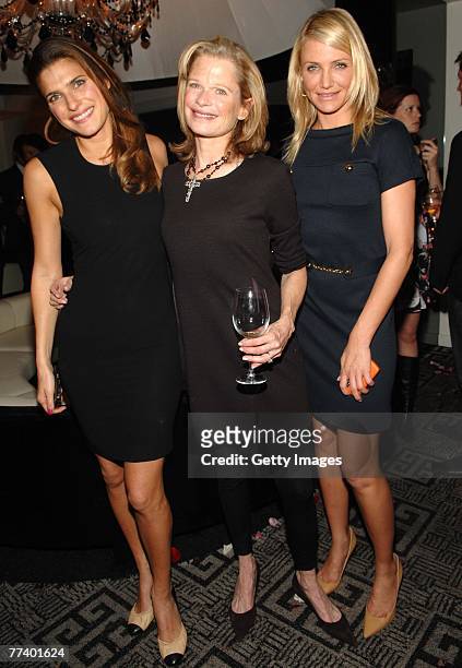 Actress Lake Bell , designer Robin Bell and actress Cameron Diaz attend a party for Robin Bell at STK on October 15, 2007 in New York City.