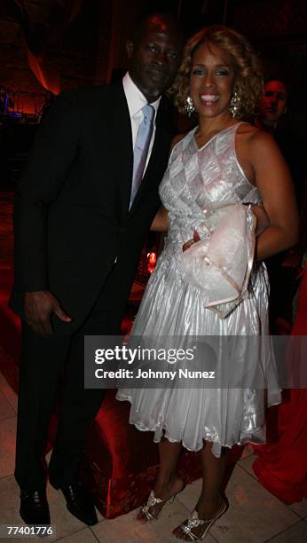 Djimon Honsou and Gayle King attends Kimora Lee Simmons Hosts "50 & Fabulous" Surprise Birthday Party for Russell Simmons on September 30, 2007 in...