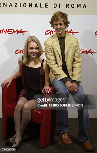 Actors AnnaSophie Robb and Cayden Boyd pose during the "Have a dreams, will travel" photocall at the second annual film festival, 19 October 2007 in...