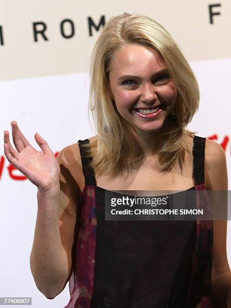 Actress AnnaSophie Robb poses during the "Have a dreams, will travel" photocall at the second annual film festival, 19 October 2007 in Rome. "Have a...