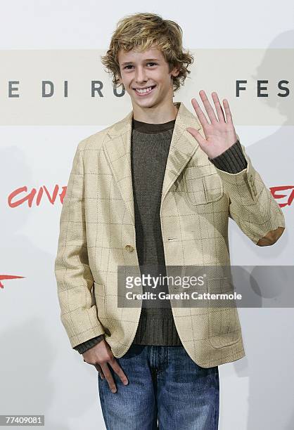 Cayden Boyd attends the Have Dream Will Travel Photocall on day 2 of the 2nd Rome Film Festival on October 19, 2007 in Rome, Italy.