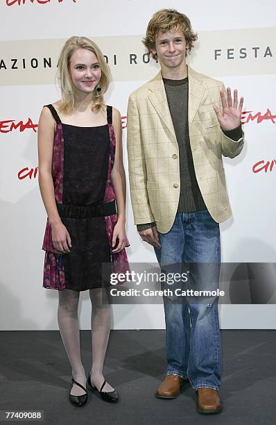 AnnaSophia Robb and Cayden Boyd attend the Have Dream Will Travel Photocall on day 2 of the 2nd Rome Film Festival on October 19, 2007 in Rome, Italy.