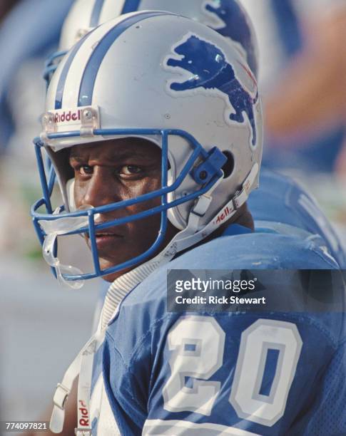 Barry Sanders, Running Back for the Detroit Lions during the National Football Conference Central game against the Tampa Bay Buccaneers on 10...
