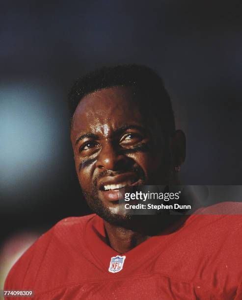 Jerry Rice, Wide Receiver for the San Francisco 49ers during the National Football Conference West game against the Arizona Cardinals on 1 November...