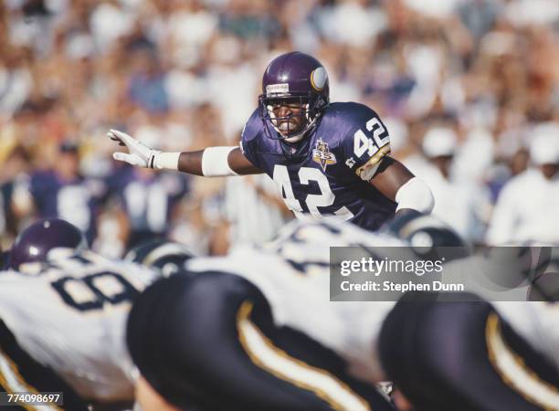 Harlon Barnett, Strong Safety for the Minnesota Vikings during the American Football Conference pre season game against the San Diego Chargers on 7...