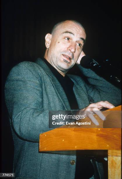 Actor Robert DeNiro speaks at the New York State Council on the Arts'' 1996 Governor's Arts Awards at the Metropolitan Museum of Art October 2, 1996...