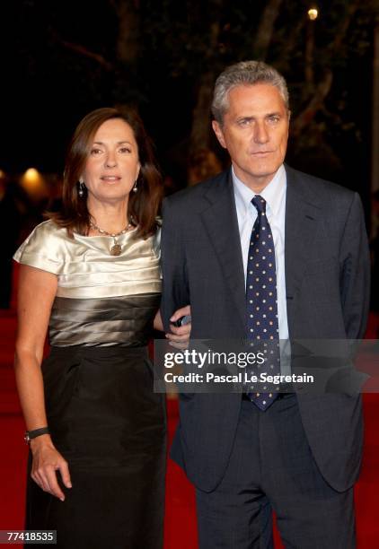 Barbara Palombelli and Francesco Rutelli attend 'Elizabeth: The Golden Age' Premiere during day 2 of the 2nd Rome Film Festival on October 19, 2007...