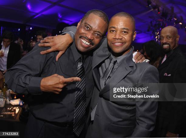Cuba Gooding Sr. And actor Cuba Gooding Jr.attend the after-party of the world premiere of American Gangster at the Apollo Theater on October 19,...