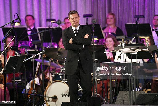 Television personality Ryan Seacrest hosts the 53rd Annual Young Musicians Foundation Gala, celebrating Merv Griffin, at the Beverly Hilton hotel on...