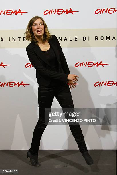 Romanian actress Alexandra Maria Lara poses during "Youth Without Youth" photocall at the second annual film festival, 20 October 2007 in Rome....