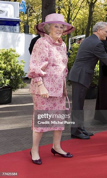 Dutch Queen Beatrix arrives at the Kloosterkerk for the christening ceremony of Princess Ariane on October 20, 2007 in The Hague, The Netherlands.