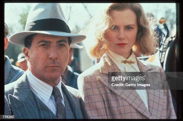 Dustin Hoffman plays mobster Dutch Shultz and Nicole Kidman plays Drew Preston in "Billy Bathgate" June 15, 1990 in USA. The movie tells the story of...