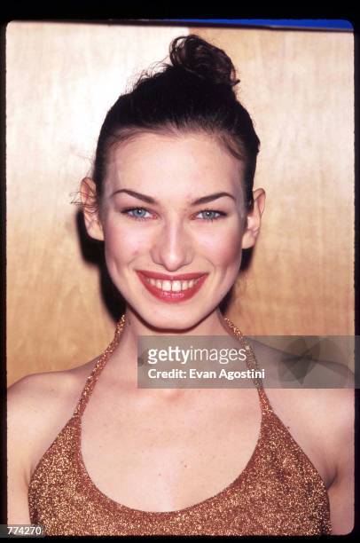 Model Anna Marie Cseh smiles at the Globana Media Corporation December 5, 1995 in New York City. Cseh, a Hungarian student was named the 1995 Ford...