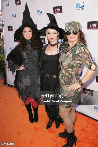 Hannia Guillen, Kim Johnston Ulrich, and Eva Tamargo arrive at the "Passions" Halloween Party at Universal City Walk on October 20, 2007 in Universal...