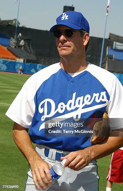 Scott Bakula at the Hollywood Stars Celebrity Baseball Game at Dodger Stadium in Los Angeles.