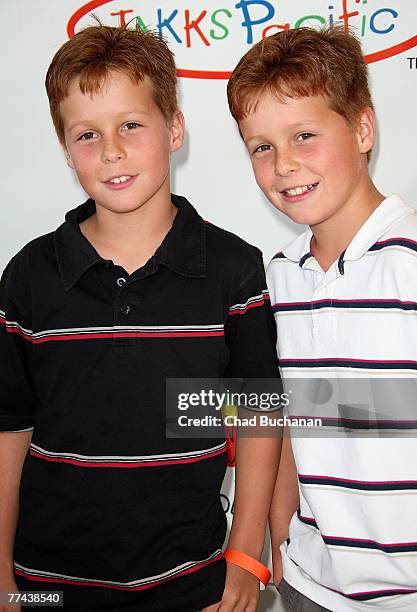 Actors Shane Kinsman and twin brother Brent Kinsman attend the Camp Ronald McDonald 15th Annual Family Halloween Carnival on October 21, 2007 in Los...