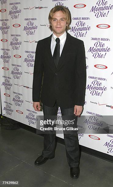 Actor Van Hansis attends the Opening Night celebration for "Die Mommie Die!" at New World Stages on October 21, 2007 in New York City.