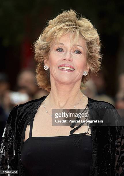 Actress Jane Fonda attends the 'Actors Studio Le Ragazze Degli Anni ?70' premiere during Day 5 of the 2nd Rome Film Festival on October 22, 2007 in...