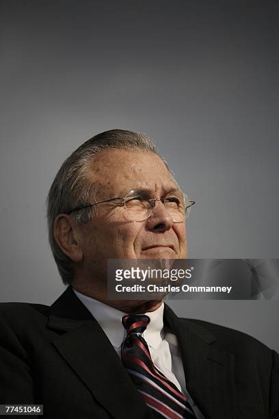 Secretary of Defense Donald Rumsfeld at the Armed Forces Full Honor Review in Honor of the Secretary of Defense at the Pentagon December 15, 2006 in...