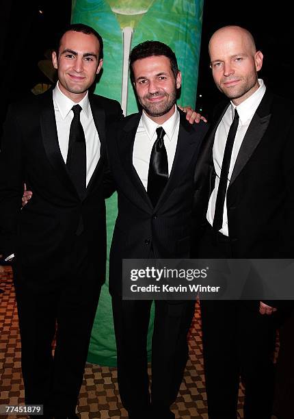 Actor Khalid Abdalla, writer Khaled Hosseini, and director Marc Forster pose backstage during the 11th Annual Hollywood Awards held at the Beverly...