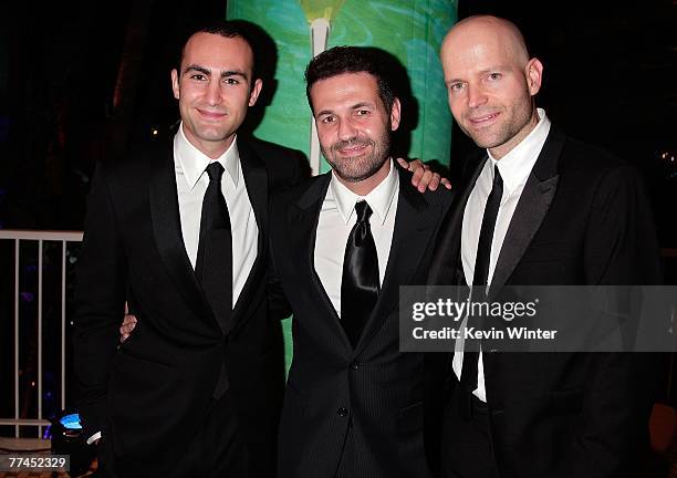 Actor Khalid Abdalla, writer Khaled Hosseini, and director Marc Forster pose backstage during the 11th Annual Hollywood Awards held at the Beverly...