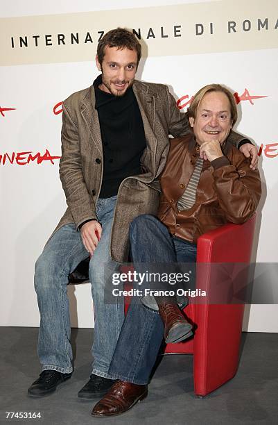 Pablo Derqui and Ventura Pons attend the photocall for Barcelona, Un Mapa during day 6 of the 2nd Rome Film Festival on October 23, 2007 in Rome,...