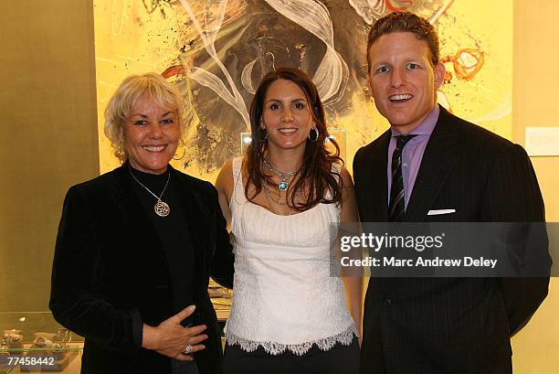 Tiffany Ortiz, wife of Boston Red Sox ball player David Oriz with guests at an evening at David Yurman in conjunction with Boston Magazine to benefit...