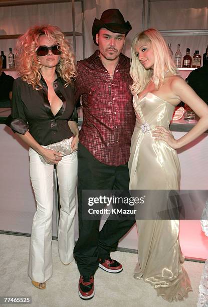 Pamela Anderson, David LaChapelle and Paris Hilton