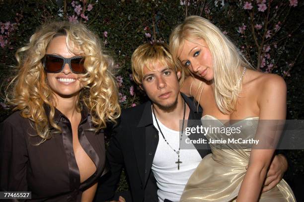 Pamela Anderson, Paris Latsis and Paris Hilton