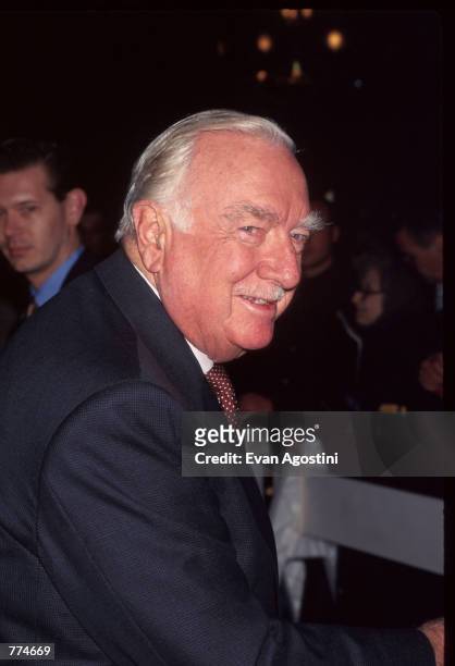 Journalist Walter Cronkite attends the screening of "Vertigo" at the Ziegfeld Theater October 4, 1996 in New York City. The film, directed by Alfred...