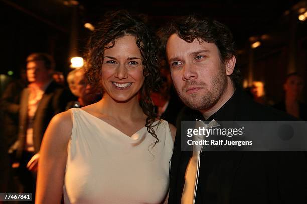 Christian Ulmen and his wife Huberta attend the German Comedy Award 2007 at the Coloneum October 23, 2007 in Cologne, Germany.