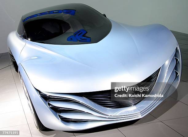 Mazda Motor introduces the company's new concept vehicle, Taiki during the press day of the 40th Tokyo Motor Show at Makuhari Messe, on October 24,...