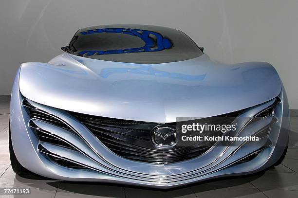 Mazda Motor introduces the company's new concept vehicle, Taiki during the press day of the 40th Tokyo Motor Show at Makuhari Messe, on October 24,...