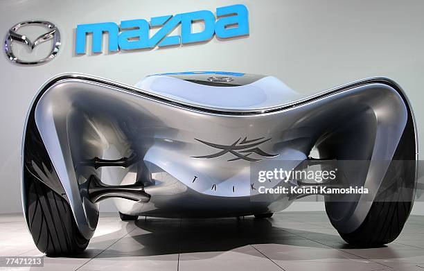 Mazda Motor introduces the company's new concept vehicle, Taiki during the press day of the 40th Tokyo Motor Show at Makuhari Messe, on October 24,...