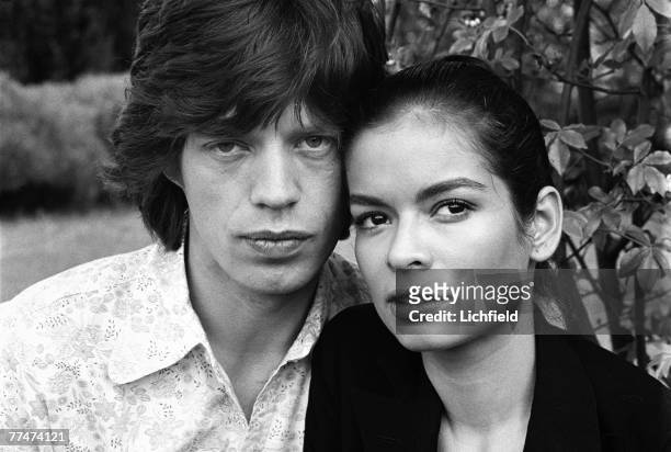 British rock musician Mick Jagger and Nicaraguan Bianca Pérez-Mora Macías just before their Wedding in St Tropez, France on 8th May 1971. .