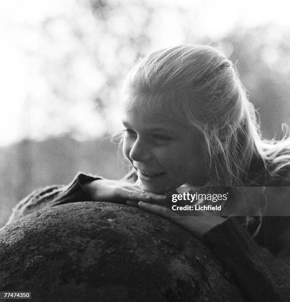 Princess Marie-Astrid of Luxembourg at home in the grounds of the Grand Ducal Palace on 12th October 1964. .
