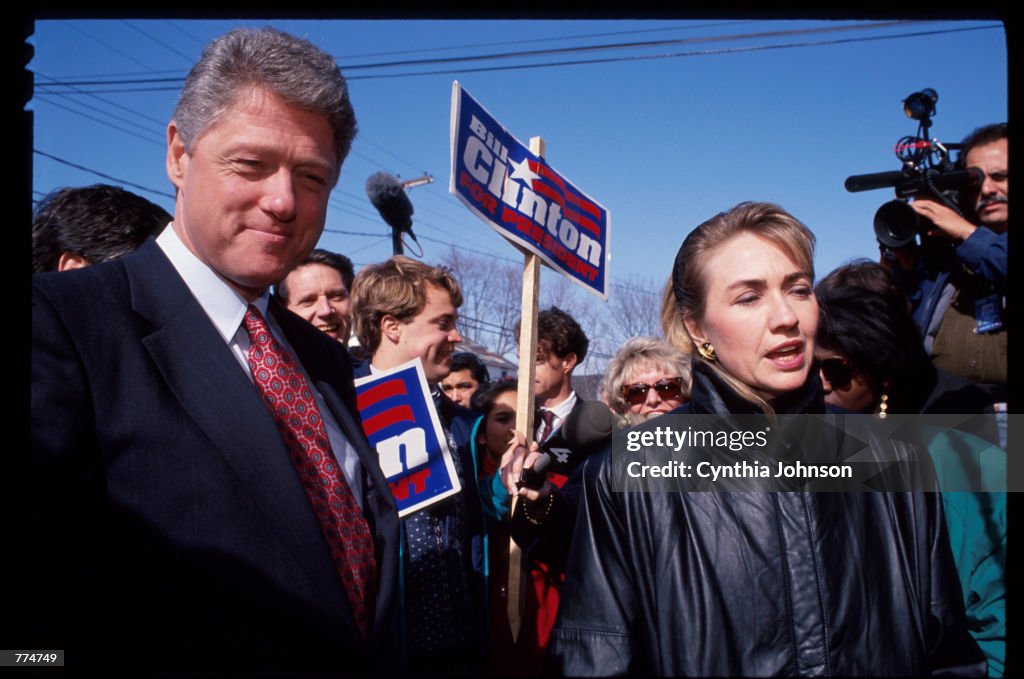 Hillary Clinton Campaigning For Bill