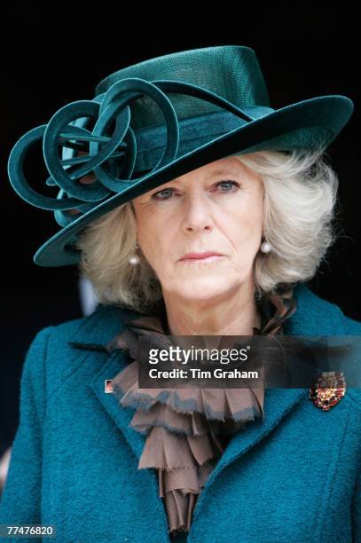 Camilla, Duchess of Cornwall, Patron of the 7th Armoured Division, attends a special commemoration at the 7th Armoured Division Memorial, Thetford...