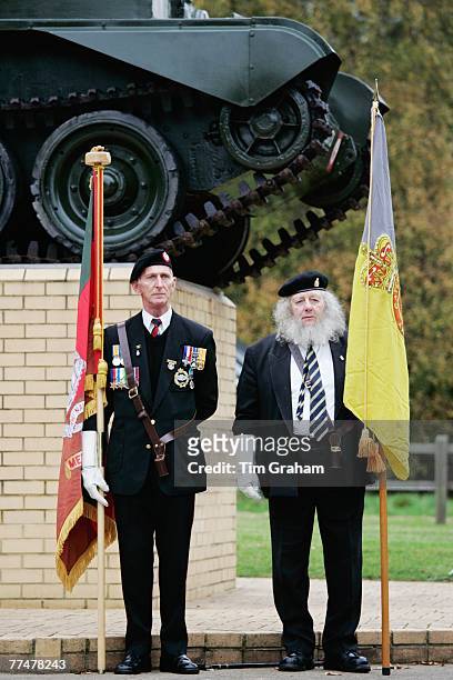 Veterans of the 7th Armoured Division at a special commemoration at the 7th Armoured Division Memorial, Thetford Forest, to celebrate the 65th...