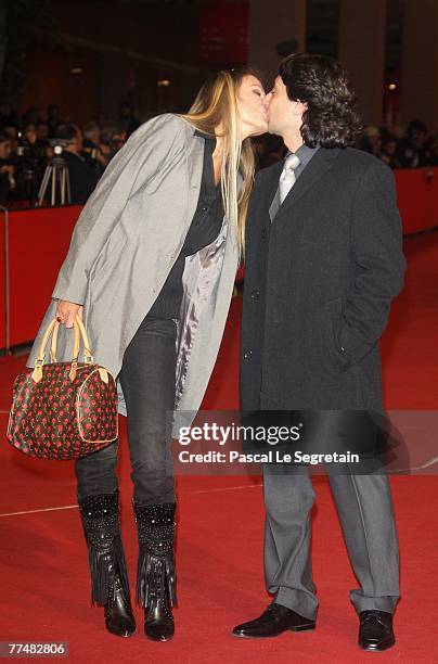 Eva Henger and Massimiliano Caroletti attend a premiere for 'Into The Wild' during day 7 of the 2nd Rome Film Festival on October 24, 2007 in Rome,...