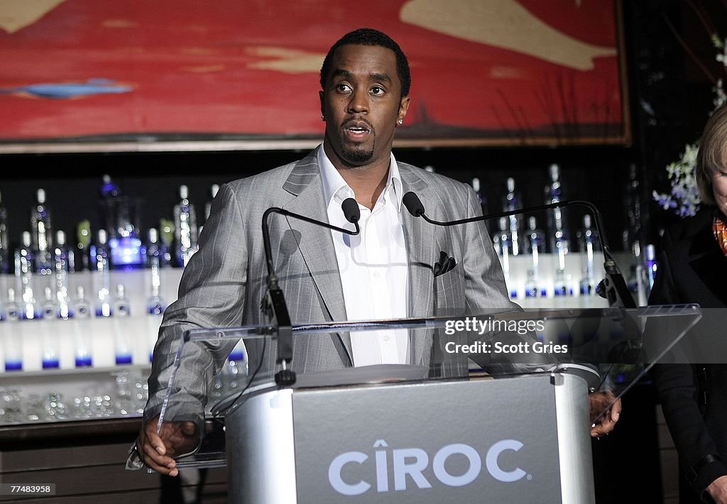 Sean "Diddy" Combs Press Conference To Announce New Business Venture