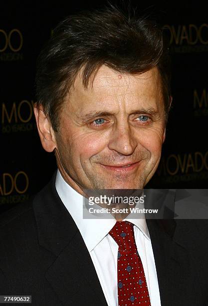 Mikhail Baryshnikov attends a celebration for Movado's 60 years of modern design at the Cooper-Hewitt National Design Museum on October 24, 2007 in...
