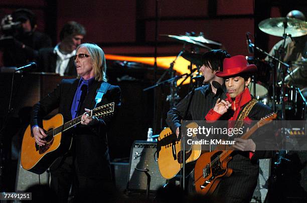 Tom Petty, Dhani Harrison and inductee Prince