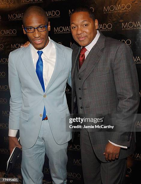 Jonathan Batiste and Wynton Marsalis attend the Movado Celebrates 60 Years of Modern Design and the 2007 Future Legends Awards Recipients Event at...