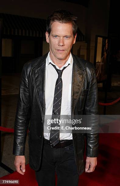 Kevin Bacon at the Warner Bros. Premiere of "Rails & Ties" at the Steven J Ross Theater on October 23, 2007 in Burbank, California.