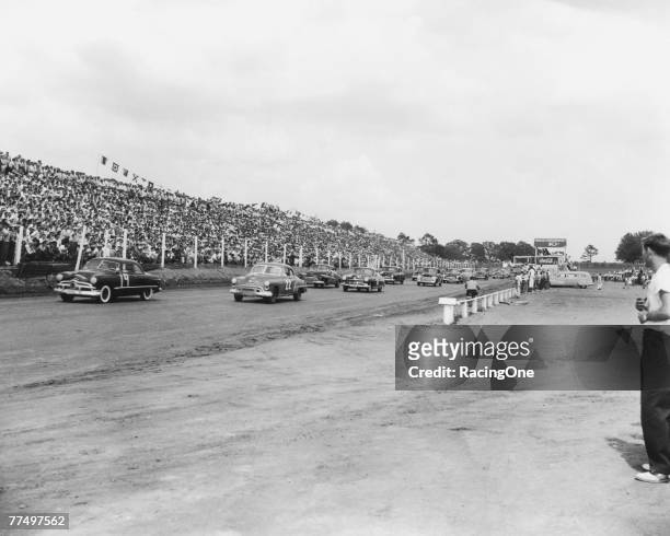 The start of first NASCAR Strictly Stock race on June 19, 1949 at New Charlotte Speedway in Charlotte, North Carolina.